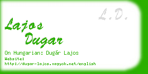 lajos dugar business card